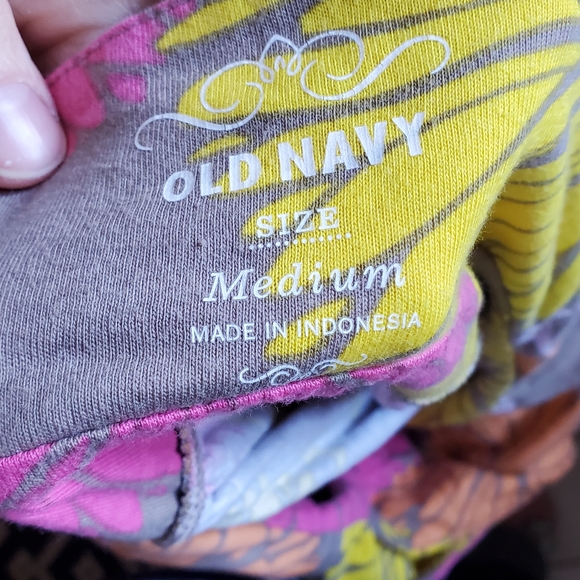 Old Navy Pink and Yellow Floral Midi Dress - Picture 7 of 7